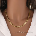 High Quality 18k Gold Plated Argyle Plaid Chain